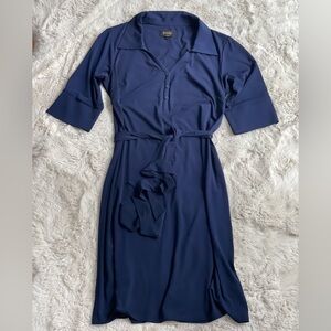 Laundry by Design tie waist v-neck dress with button details